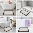 thumbnail image 5 of Unique Bargains 1 Pc Bath Mat Super Absorbent Bathroom Mat Rug Black Beige, 5 of 6
