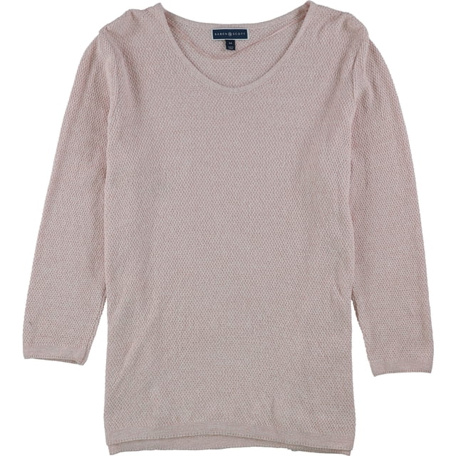 Karen Scott Suéter tipo túnica texturizado marled para mujer, rosa, 2X