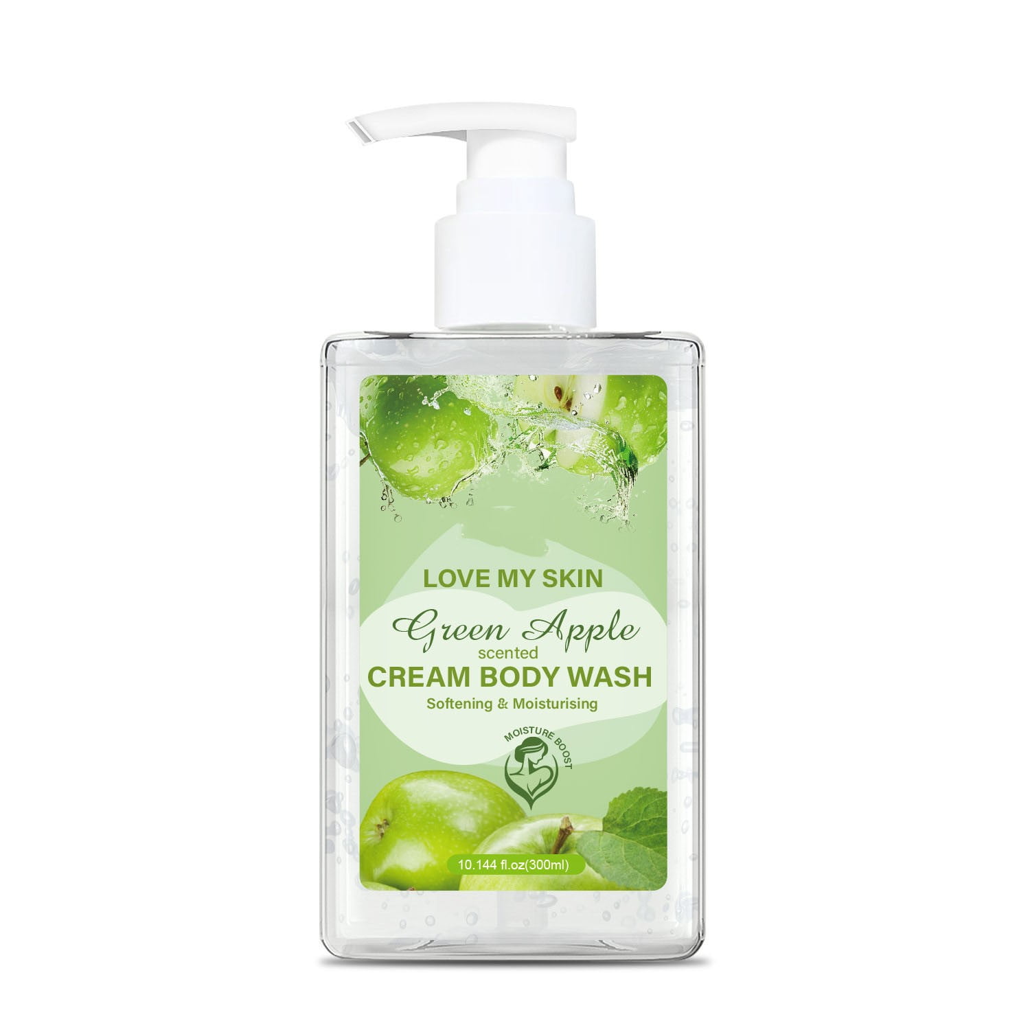 Apple Milky Shower Gel Moisturizing And Softening Body Wash With Long Lasting Fruity Creamy Scent 300Ml