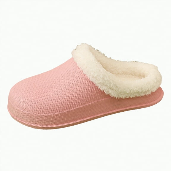 Yindaity Plush Slippers for Women Womens Fuzzy Slippers Ladies Arch Support Memory Foam Slippers Warm Comfy Slip On Indoor House Shoes(Pink,15.99)