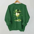 thumbnail image 6 of St. Patrick's Day Sweatshirt for Women LOVE Graphic Four Leaf Clover Print Crewneck Long Sleeve Ribbed Cuffs Festive Holiday Relaxed Fit Pullover, 6 of 7