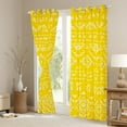 thumbnail image 3 of YST Yellow Aztec Curtains 52"Wx84"L Western Boho Window Curtains Exotic Tribal Bohemian Curtains & Drapes Southwestern Bedroom Decor,Geometric Native&nbsp;Window Treatments 2 Panels, 3 of 6