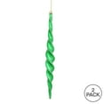 thumbnail image 3 of Vickerman 14.6" Green Shiny Spiral Icicle Christmas Ornament, Pack of 2, 3 of 4