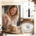 thumbnail image 4 of Handheld Electric Milk Frother & Drink Mixer, Stainless Steel Whisk Head, Wireless Portable Coffee Frother, 3-Speed Adjustable, Long-Lasting Battery, Easy Clean for Latte, Matcha, Protein Shakes, 4 of 7