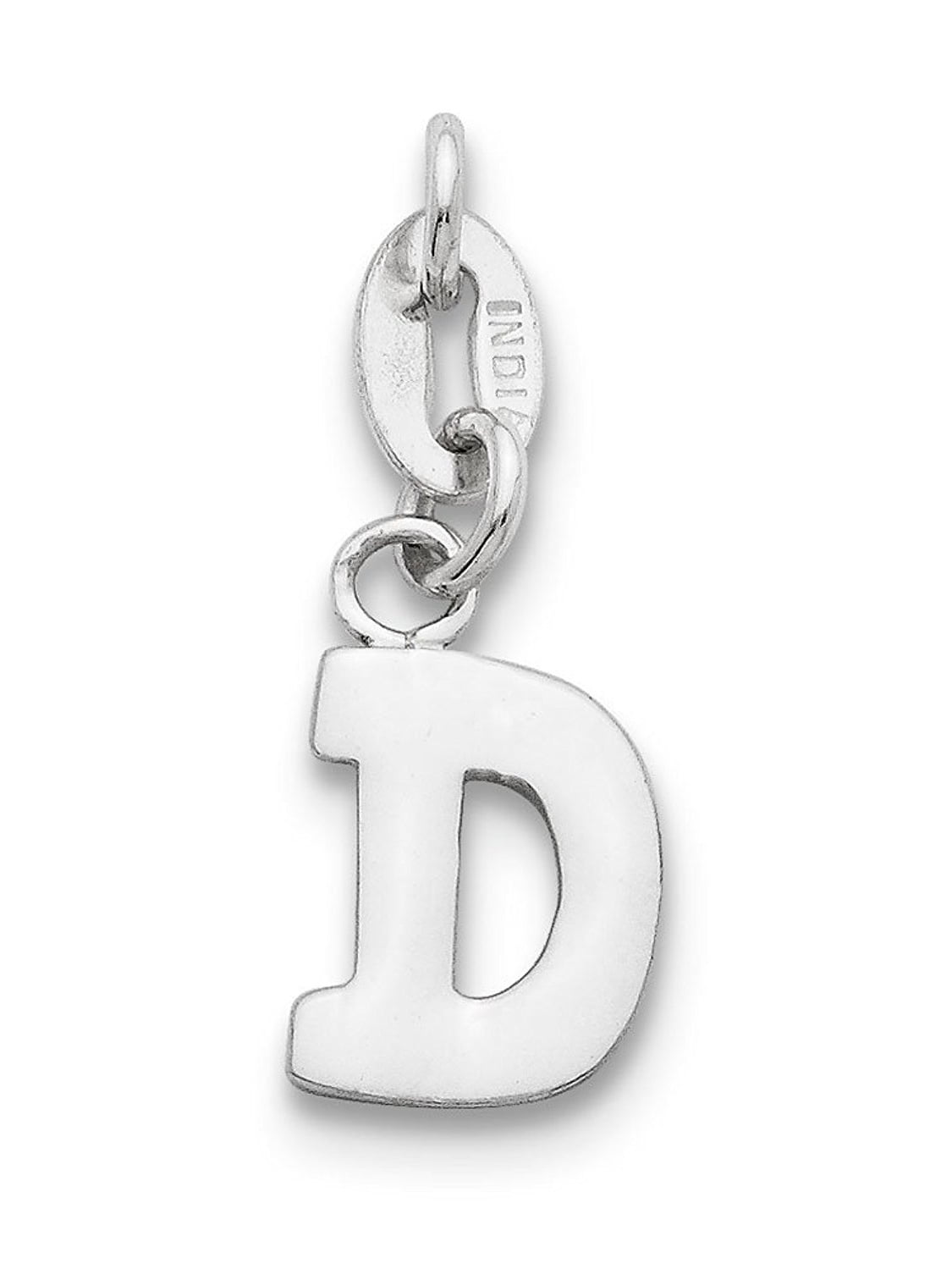 Sterling Silver Initial D Charm