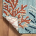 thumbnail image 4 of 5' X 7' Blue Orange Navy And White Abstract Stain Resistant Indoor Outdoor Area Rug, 4 of 8