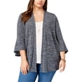 thumbnail image 1 of Style & Co. Cardigan Ouvert pour Femmes, Gris, Grande Taille, 0X, 1 of 1