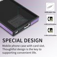 thumbnail image 5 of TECH CIRCLE Case for Samsung Galaxy S23 Ultra 6.8", [Built-in 2 Micro-SIM Card Slots] Slim Soft Shockproof Protective Cover with Ring Holder Stand + Card Holder Pocket + Eject Pin Holder - Lavender, 5 of 8