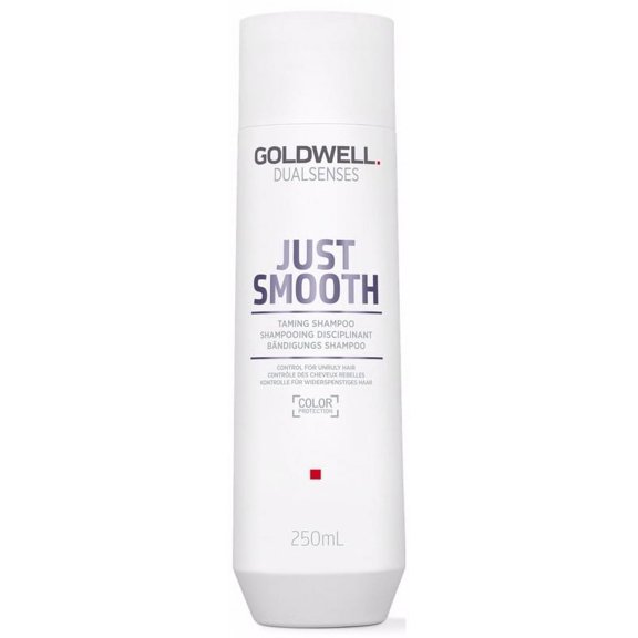 10.1 oz , Goldwell Dualsenses Just Smooth Taming Shampoo hair beauty, Pack of 1 w/ Sleekshop Pink Comb