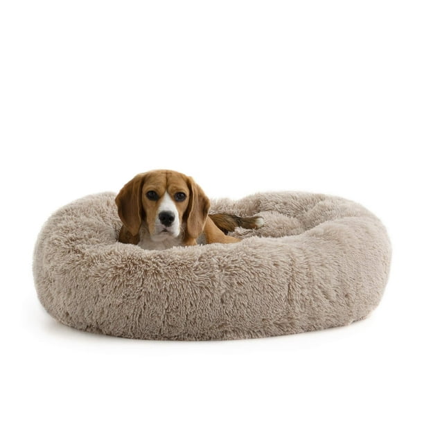 Brindle Cama para Perro o Gato - Cama Suave y Ergonomica - Antiestrés - Cama Redonda Tipo Dona - Mediana