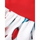 thumbnail image 5 of Sunloudy Vestido de un hombro para mujer, estampado floral / Tie Dye, sin mangas, dobladillo dividido, plisado, cintura alta, falda de una pieza Sunloudy  S M L XL XXL, 5 of 7