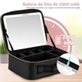 thumbnail image 4 of Actualizar Estuche de maquillaje con lupa de 10 aumentos,Cosmetiquera con espejo y luz led con 3 ajustes de color,Gran capacidad y impermeable,estuche para maquillaje con Divisores Ajustable y Sensor, 4 of 7
