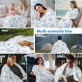 thumbnail image 5 of Coastal Coral Cooling Blanket, Lightweight Breathable Summer Throw Blanket with Double Sided Cold Effect,Ocean Starfish Blue Conch Summer Sea Picnic Beach Blankets Bed Sheet for Hot Sleepers 40"x60", 5 of 8