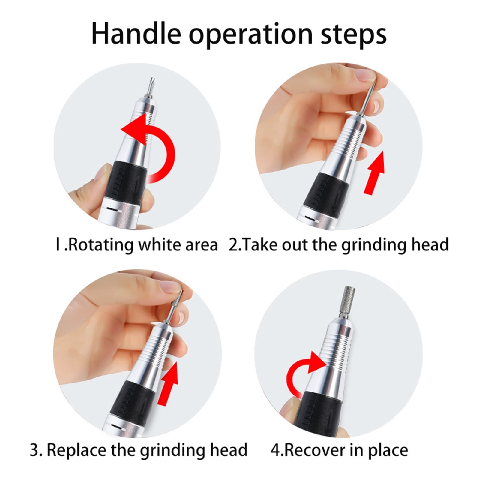 Electric Nail Drill Machine Set, Professional Milling Cutter For Manicure Nail, Files Drill Bits Gel Polish Remover Tools ,Lightweight and Portable