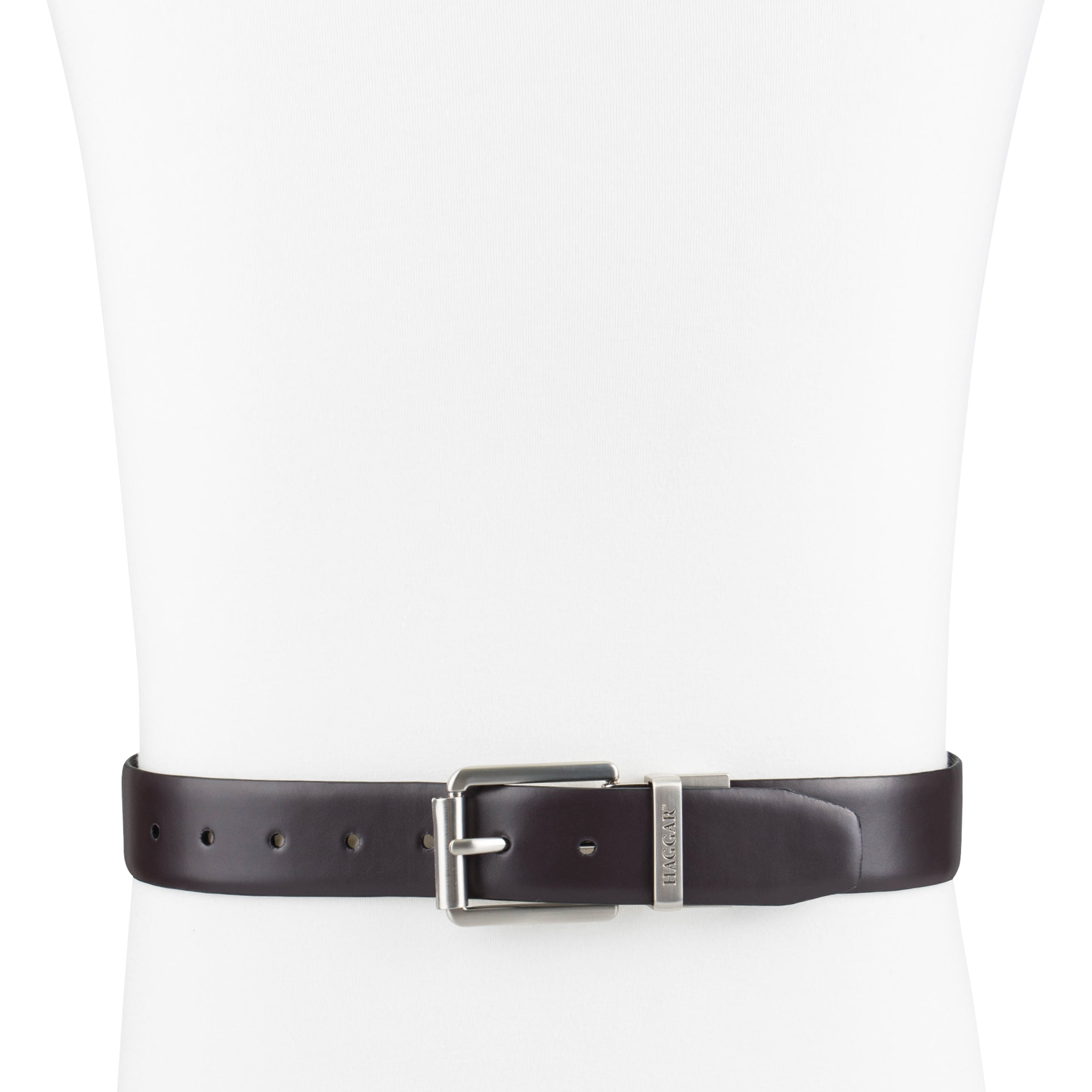 Haggar Men's Textured Reversible Two-in-One Belt