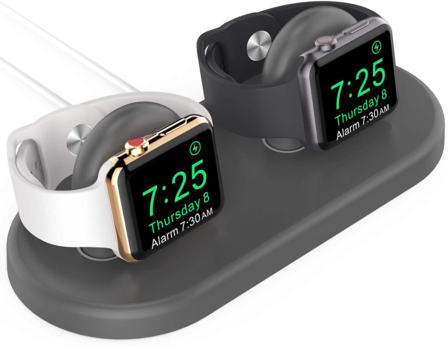 AhaStyle Compatible with Dual Stand Apple Watch Series 6/5/4/3/2/1 Support  Nightstand Mode (Grey) | Walmart Canada