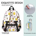 thumbnail image 5 of Colorful Softball and Fashion Icons Pattern Backpack for School,Cute School Bag,Schoolbag with Adjustable Shoulder Straps & Padded Back,15.25"x11.5"x5.25", 5 of 5