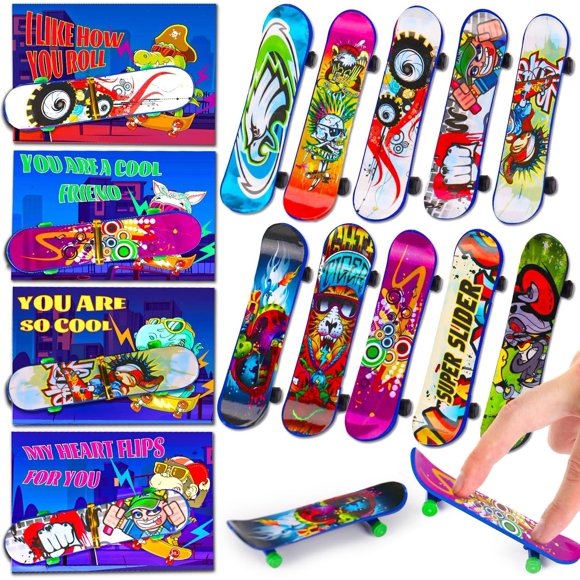Patinetas de dedo de San Valentín 28 piezas Basytodio, regalo para niños