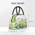 thumbnail image 2 of Fotbe Plants and Insects Pattern Lunch Bag , Insulated Lunch Box, Small Leakproof Cooler Food Lunch Containers Reusable Lunch Tote Bags, 2 of 6