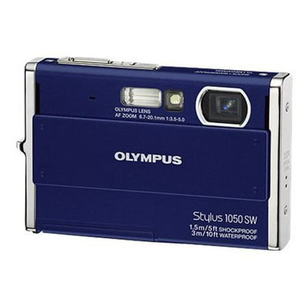 Olympus Stylus 1050SW - Digital camera - compact - 10.1 MP - 3x optical zoom - underwater up to 9.8 ft - blue