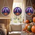 thumbnail image 6 of Halloween Acrylic Puzzle Suncatcher - 8 Inch Stained Glass Window Hanging Ornament for Car Halloween Tree Porch Patio Decor Spooky Gift, 6 of 7