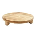 thumbnail image 2 of AMLESO Decorative Riser Rustic Bathroom Kitchen Wood Riser for Display Cake Dessert light brown, 2 of 8
