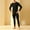 Black, variant on 2 Piece Thermal Underwear Set for Men Thermal Long Johns Set Wool Lined Warm Top and Bottom with Separate Pouch
