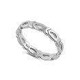thumbnail image 1 of 925 Sterling Silver Oxidized Platinum Plated Infinity Fish Women Ring, 1 of 2