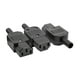 thumbnail image 1 of Adaptador de conector de enchufe IEC320 C13 de montaje en panel hembra de 3 terminales AC250V 10A (3 piezas), 1 of 3