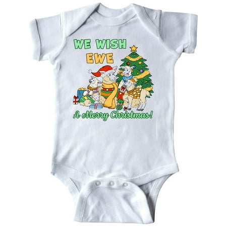 

Inktastic We Wish EWE A Merry Christmas Gift Baby Boy or Baby Girl Bodysuit
