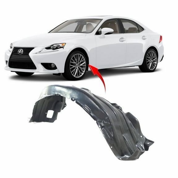 DCP Front Left Driver Side Fender Liner For 2014-2016 Lexus IS250/IS350 LX1248126