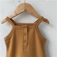 thumbnail image 4 of Sngxgn Boy Romper Baby Boys Ruffle Bodysuit Knit Shirt Toddler Boy Jumpsuit Tops(Brown,80), 4 of 5