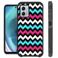 thumbnail image 1 of Compatible with Motorola Moto G Power 5G (2023); Hybrid Fusion Guard Phone Case Cover (Chevron Pink Teal), 1 of 2