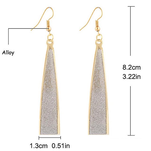 Pendientes HUOGUO de aleación colgante con forma de gota para mujer