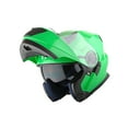 thumbnail image 6 of 1Storm New Motorcycle Bike Modular Full Face Helmet NOLED901 Dual Visor Sun Shield: Glossy Green, 6 of 9