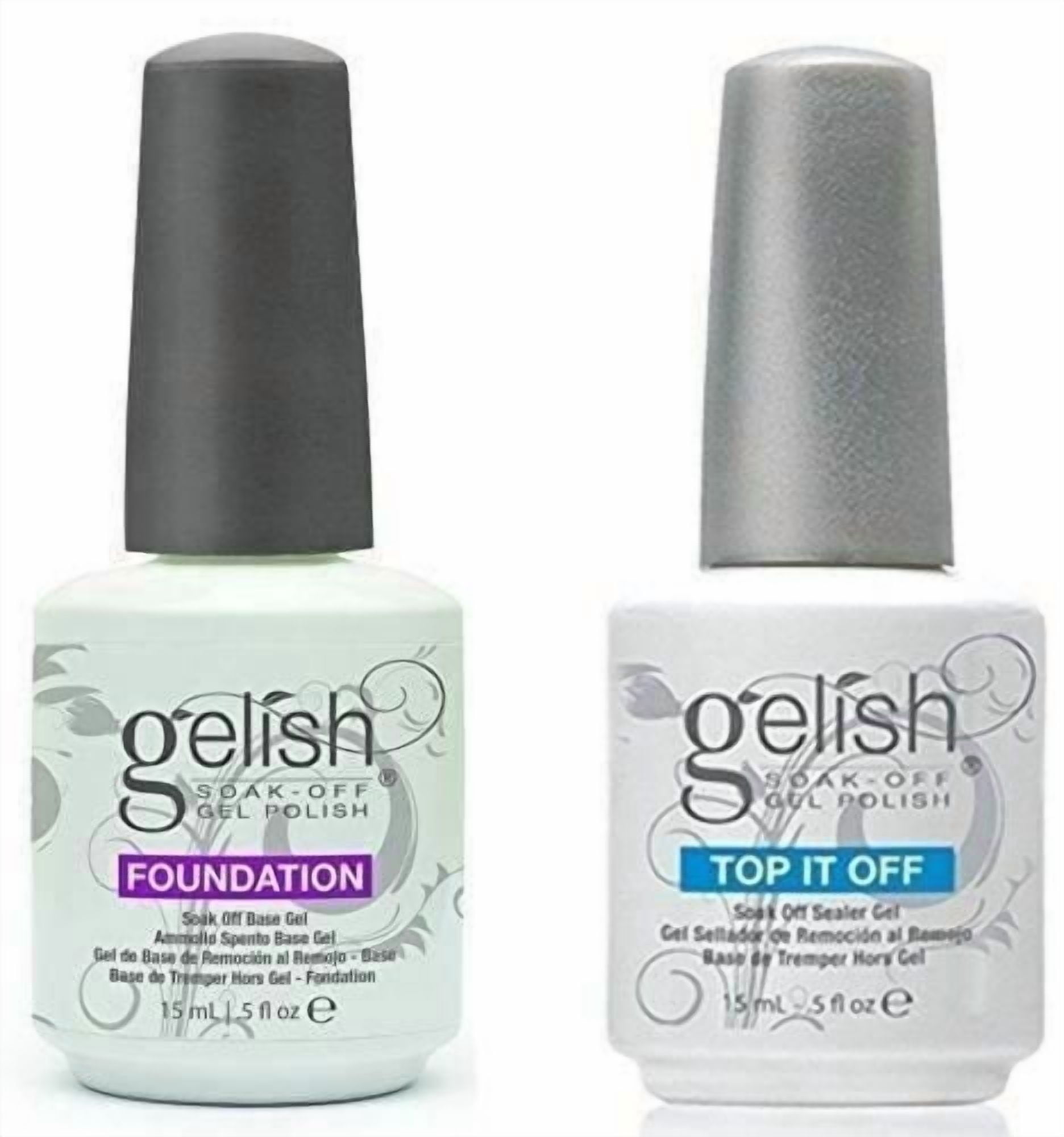 Gelish Dynamic Duo Soak Off Gel Nail Polish - Foundation Base and Top Sealer
