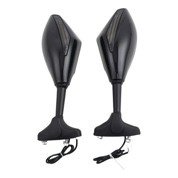 M Motorcycle Side Rearview Mirrors With Turn Signal