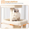 thumbnail image 3 of Cat Tree with Large Platform MultiLevel Cat Tower with Caves Cat Condo with Sisal Scratching Posts Top Perch and Hammock for Indoor Cats Basket Smoky HCTG, 3 of 9