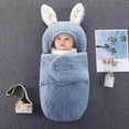 thumbnail image 1 of DPTALR Bébé Garçon Fille Bébé Couverture Emmaillotage Enveloppe Mignonne Nouveau-Né Sommeil Ourson Douce Portable Emmaillotage Réception Couverture Peluche, 1 of 5
