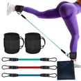 thumbnail image 1 of Juego de bandas de resistencia para tobillos, banda de tubo para tobillos ajustable, 60 lb, tres bandas de resistencia de diferentes libras, ejercicios de retroceso y glúteos, bandas de resistencia, 1 of 5