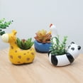 thumbnail image 5 of Resin Succulent Plant Pot Cartoon Animal Flowerpot with Drainage Hole Creative Polar Bear Flower Pot Mini Ornament Planter Container for Garden Home Decoration (Plants Not Included), 5 of 7