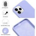 thumbnail image 3 of IBAOLEA Compatible with iPhone 12 and iPhone 12 Pro Case 6.1 inch, Liquid Silicone Full Body Protection Cover Case with Soft Microfiber Cloth Lining for iPhone 12 and iPhone 12 Pro 2020, Light Purple, 3 of 7