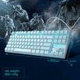thumbnail image 3 of MageGee Mechanical Gaming Keyboard with Blue Switch, Compact 87 Keys Wired Computer Keyboard for Windows Laptop PC Gamer, LED Ice Blue Backlit, White, 3 of 7