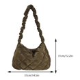 thumbnail image 2 of Bolsos de mano acolchados para mujer Bolsos de hombro Hobo de nube de moda de gran capacidad (marrón), 2 of 9