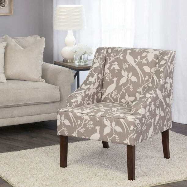 To let the modern accent chair be the statement piece, keep the sofa or sectional simple with black or grey. homepop classic swoop arm accent chair multiple colors