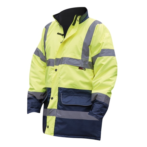 Warrior - Chaqueta de seguridad y alta visibilidad modelo Denver para hombre (Amarillo fluorescente) Warrior UTPC274_fluorescentyellow
