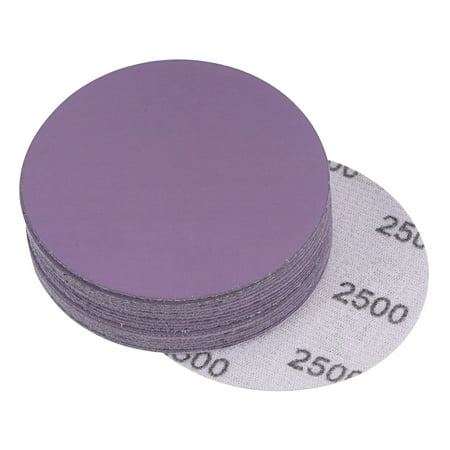 

20 Pack 3-Inch Purple Sanding Discs 2500 Grits Hook & Loop Professional Aluminum Oxide Sandpaper