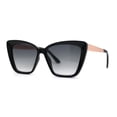 thumbnail image 3 of Lunettes de Soleil Oversize Œil de Chat Diva Bras en Métal Noir Fumée, 3 of 4