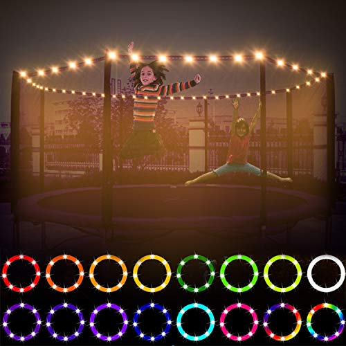 SANJOIN LED Trampoline Lights,Remote Control Trampoline Rim LED Light for 12Ft Trampoline 16 Color Change by Yourself Waterproof,Super Bright to Play at Night Outdoors Good Gift for Kids SANJOIN LED Trampoline Lights,Remote Control Trampoline Rim LED Light for 12Ft Trampoline 16 Color Change by Yourself Waterproof,Super Bright to Play at Night Outdoors Good Gift for Kids