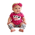 thumbnail image 2 of Angala 4 Piece Outfits For Girls Crew Neck Short Sleeve Cartoon Cow Print T Shirt With Leggings Shorts And Headwear Set Girls Autumn Daily Wear Clothes, 2 of 4
